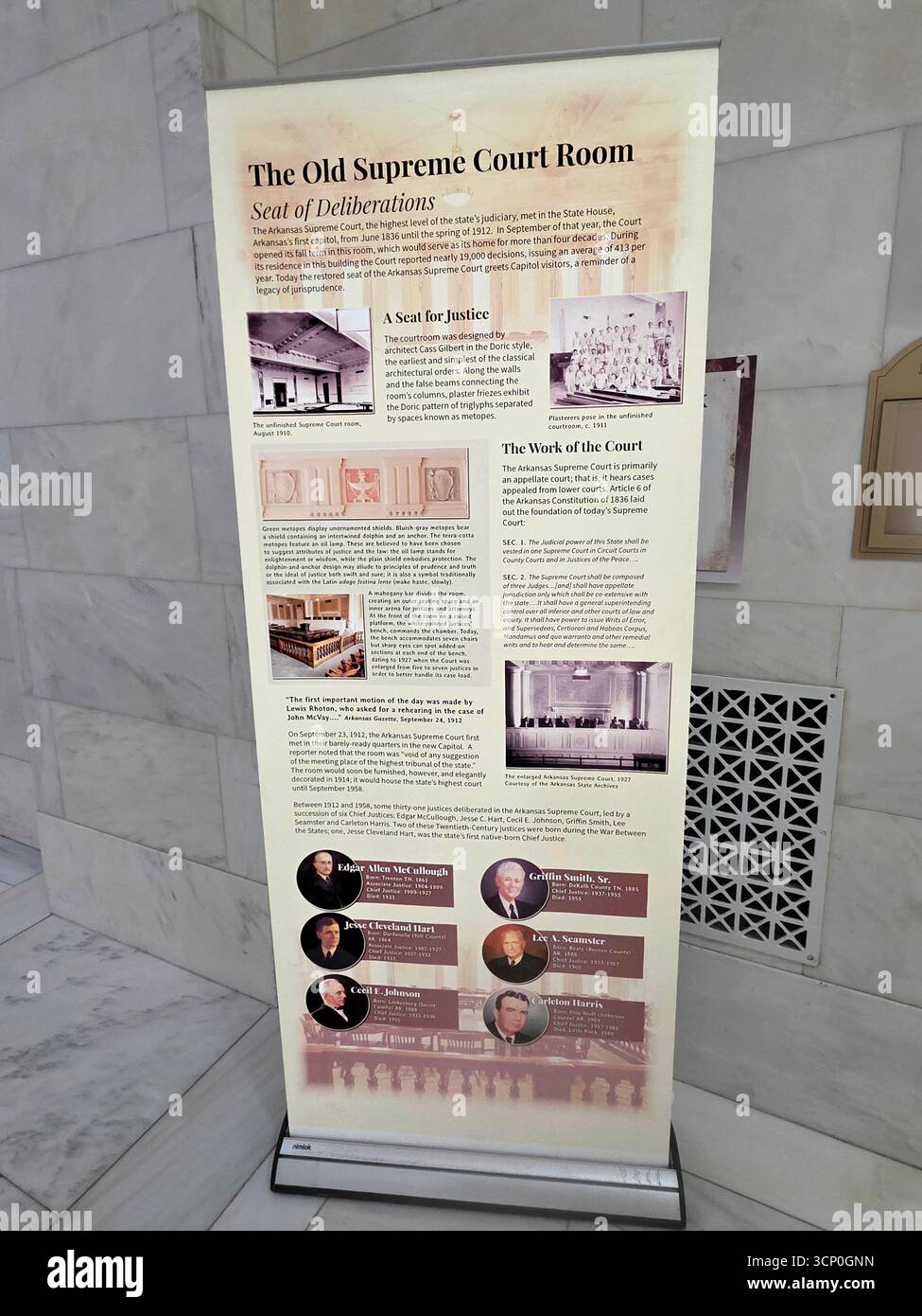 Ex camera della Corte Suprema dell'Arkansas State Capitol Building Little Rock, Arkansas 09.15.2025 Foto Stock