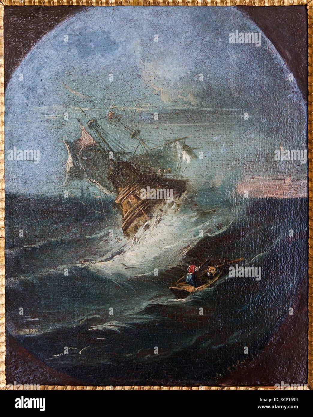 Giuseppe Zais (forno di Canale d'Agordo, 1709 - Treviso, 1784), Burrasca, Ca' Rezzonico, museo della Venezia del XVIII secolo, Venezia, Veneto, Italia Foto Stock