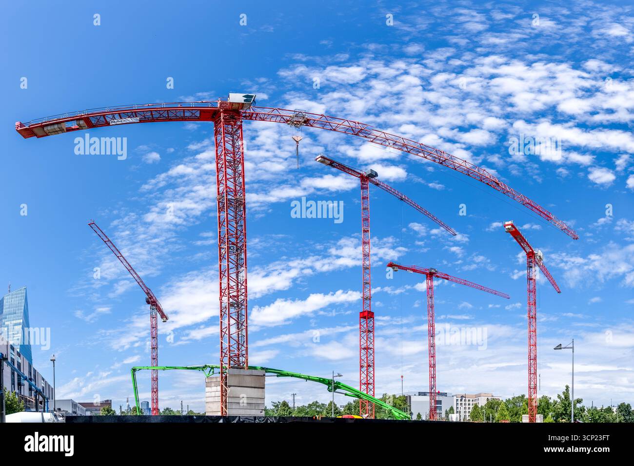 Cantiere gru, Francoforte Foto Stock