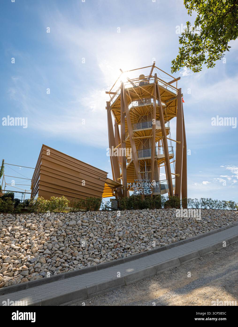 Punto panoramico di Maderkin Breg, contea di Medimurje Foto Stock