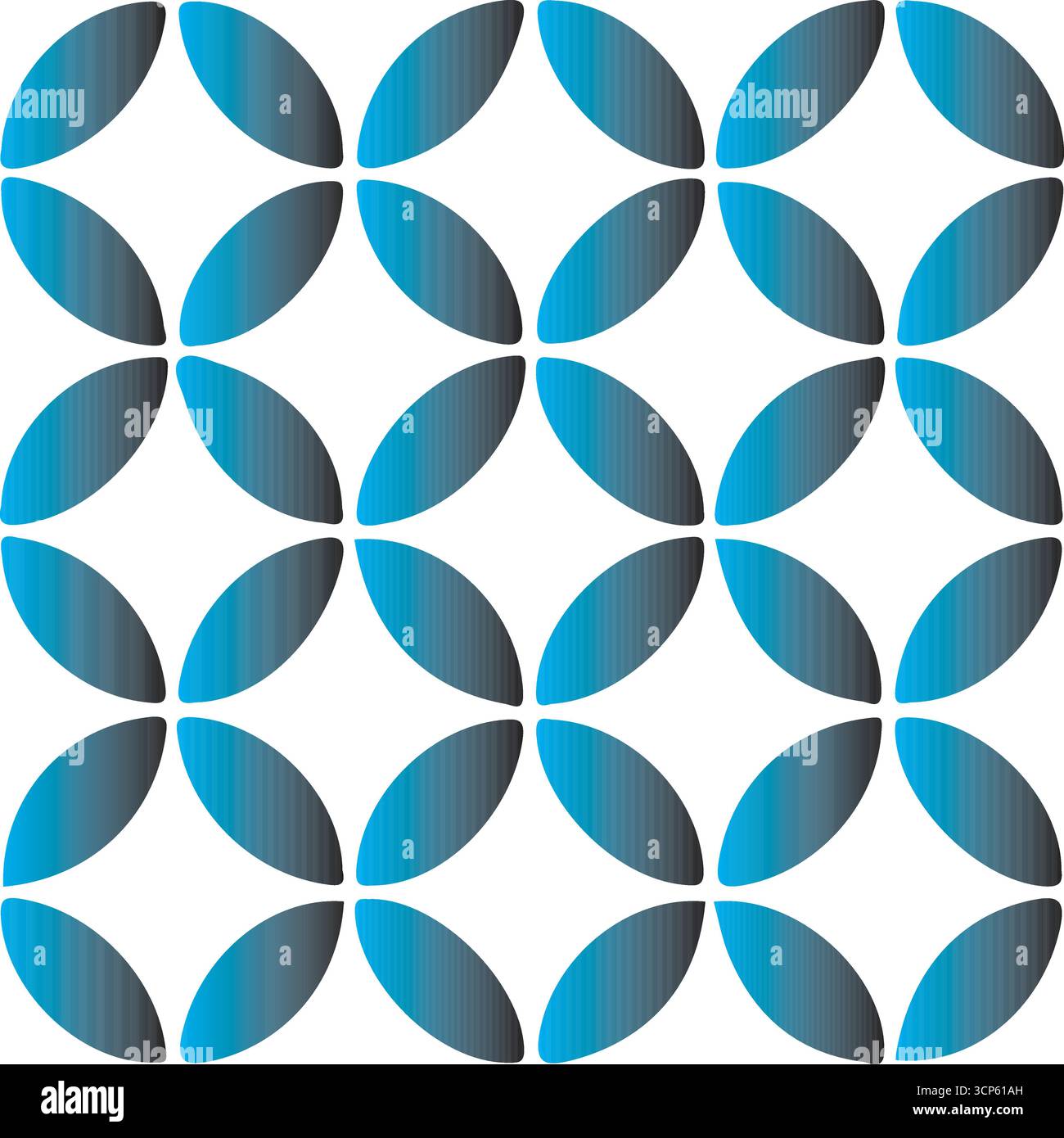 Design geometrico con forme ovali simmetriche Illustrazione Vettoriale