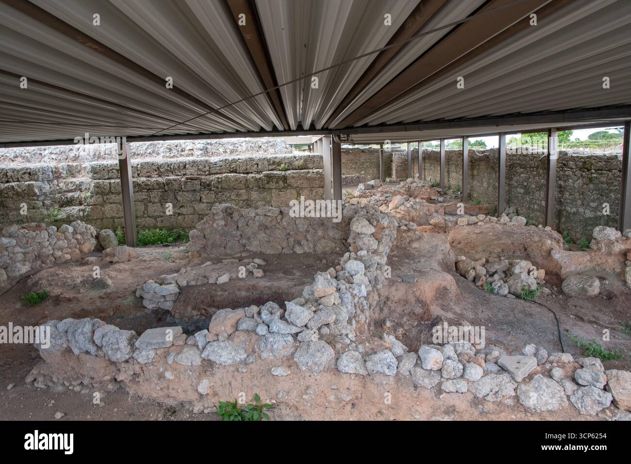 Le rovine pre-romane si sommano a Conímbriga Foto Stock