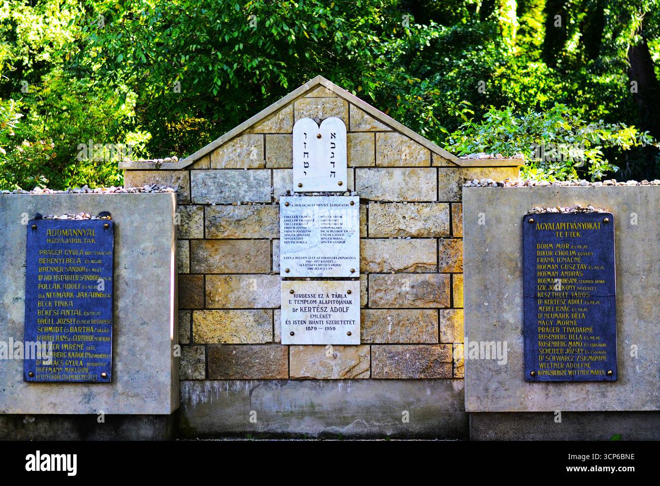 Memoriale dell'Olocausto, Hévíz, Ungheria Foto Stock