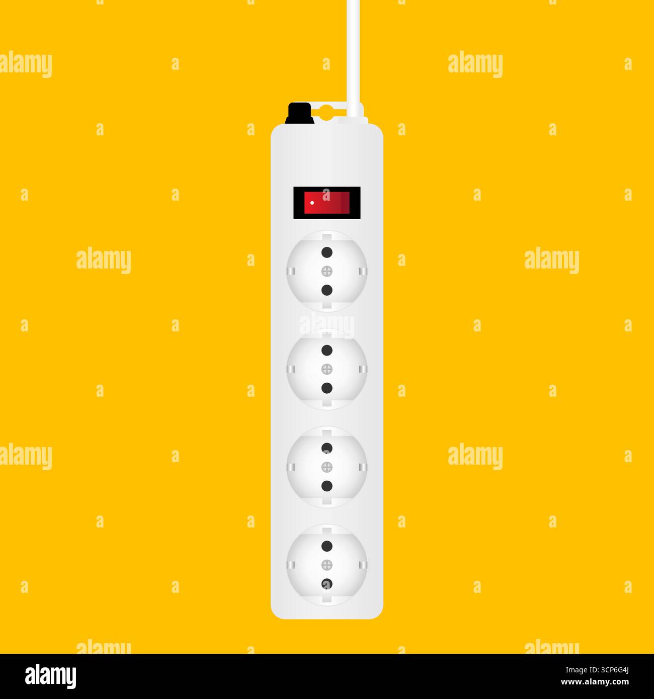 Presa elettrica o presa di corrente. Illustrazione vettoriale. Illustrazione Vettoriale