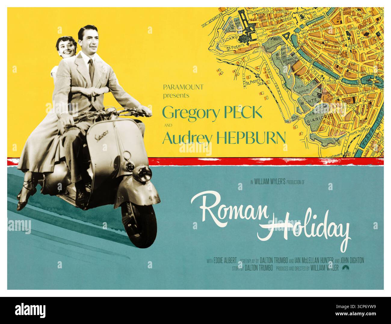 AUDREY HEPBURN e GREGORY PECK in VACANZA ROMANA (1953), diretto da WILLIAM WYLER. Credito: FOTO / Album DI PARAMOUNT Foto Stock