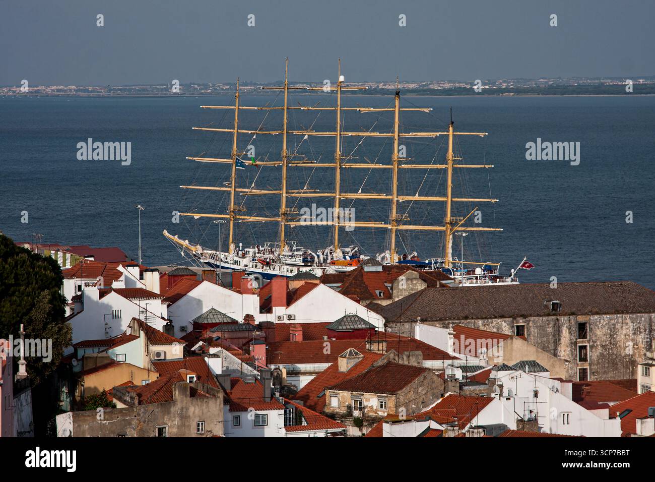 Portogallo, Lisbona, porto delle navi da crociera, Star Clippers Line, Royal Clipper, Foto Stock