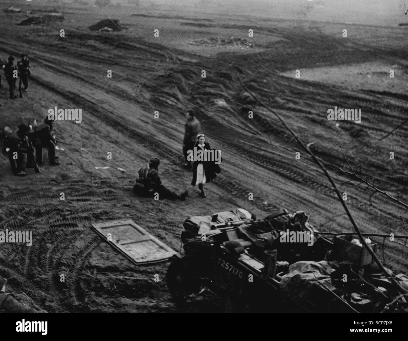 Infermiera tedesca - file di guerra della Germania. Gennaio 1, 1945. (Foto di Canadian Army foto) Foto Stock