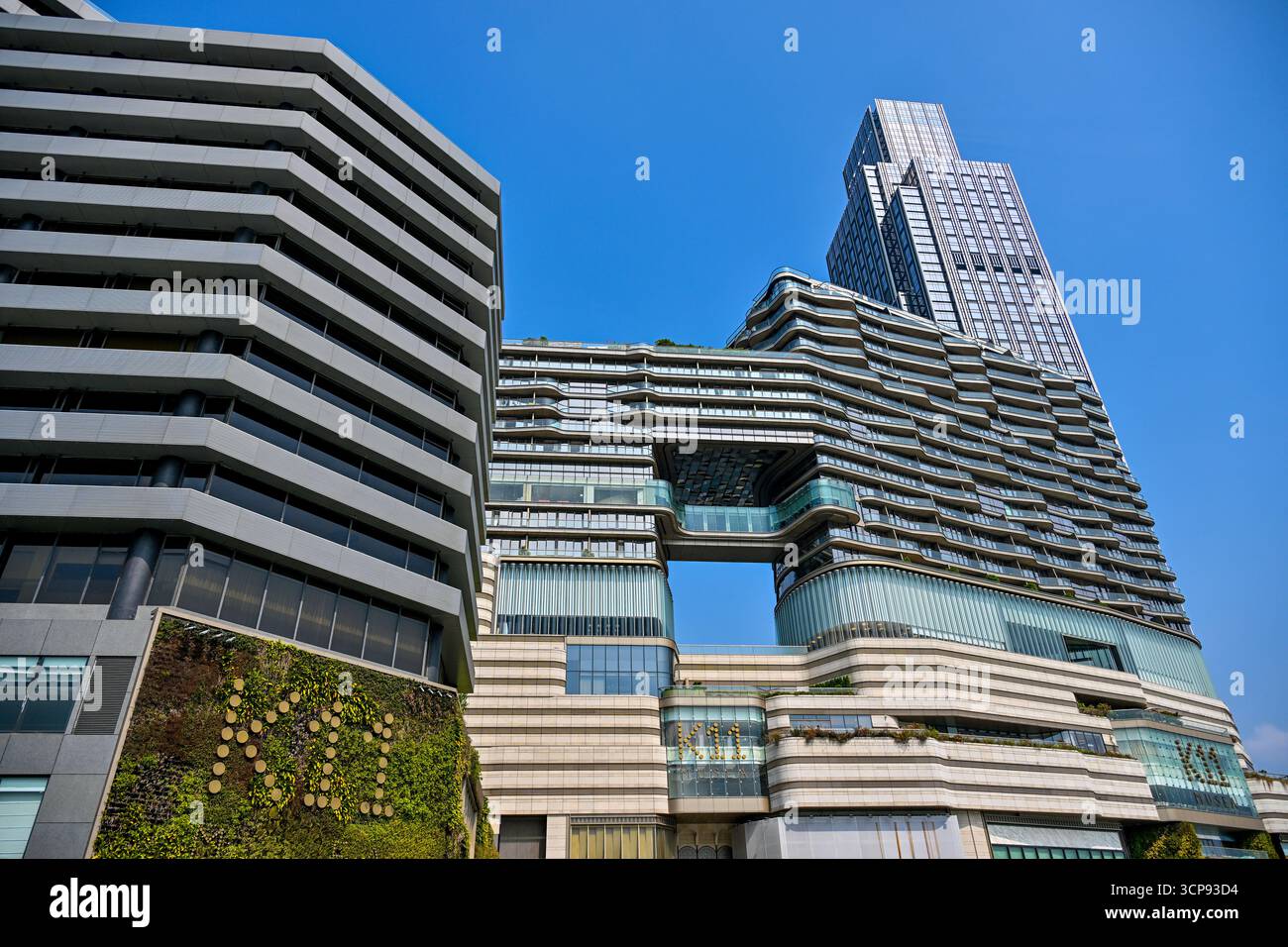 Hong Kong West Kowloon Cultural District, Hong Kong Palace Museum, Global Trade Plaza Foto Stock