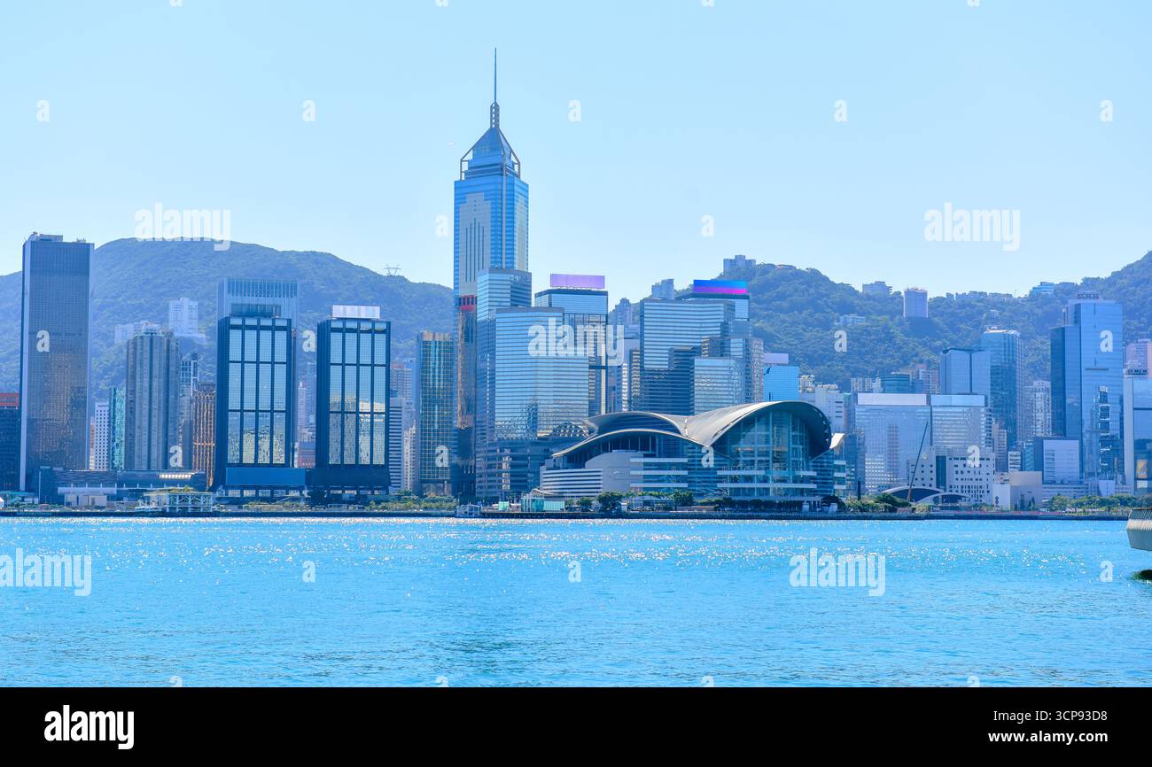 Hong Kong West Kowloon Cultural District, Hong Kong Palace Museum, Global Trade Plaza Foto Stock