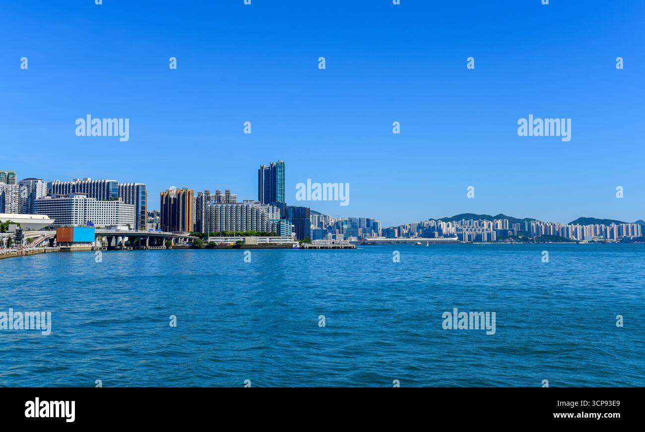 Hong Kong West Kowloon Cultural District, Hong Kong Palace Museum, Global Trade Plaza Foto Stock