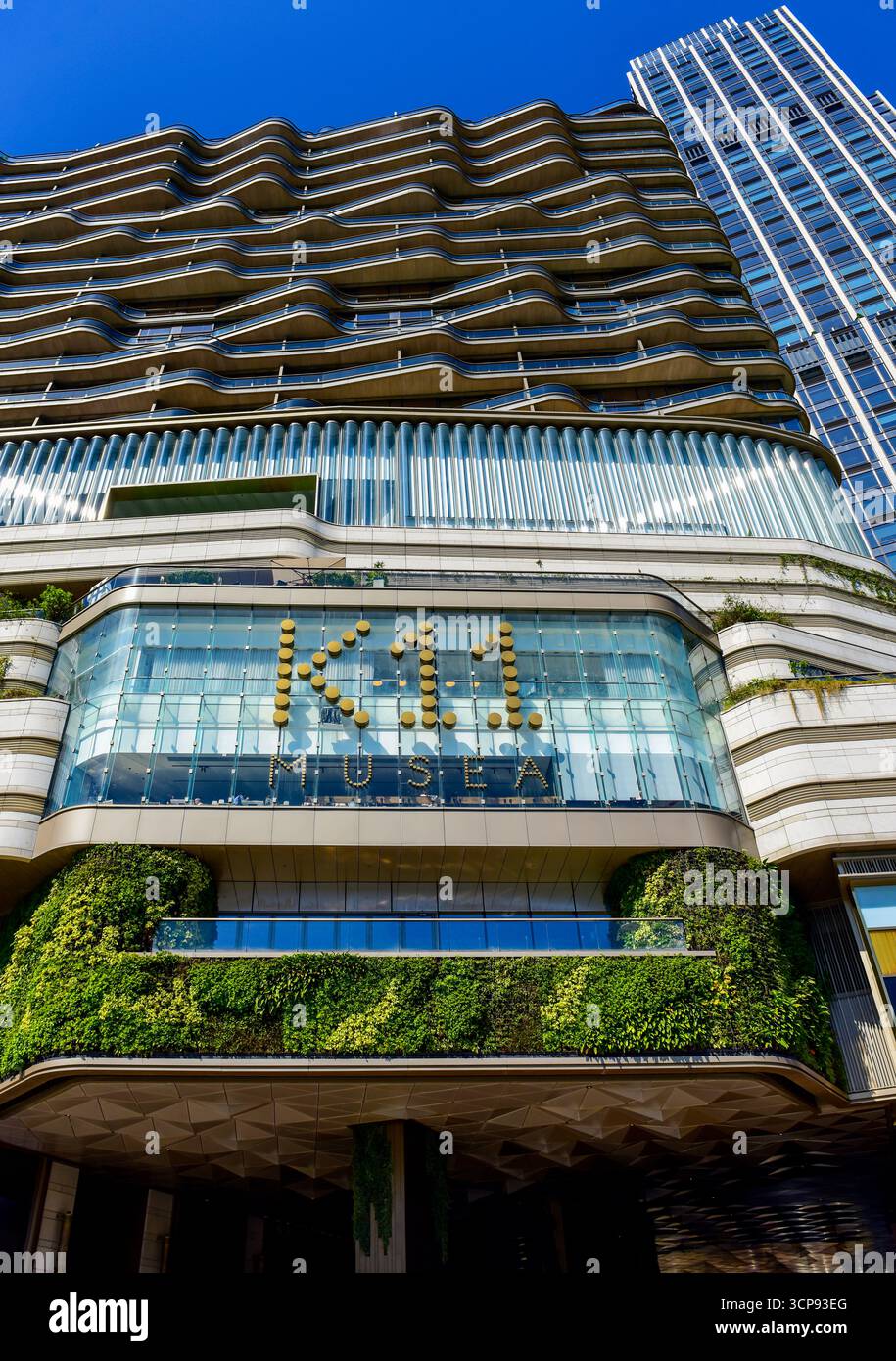 Hong Kong West Kowloon Cultural District, Hong Kong Palace Museum, Global Trade Plaza Foto Stock