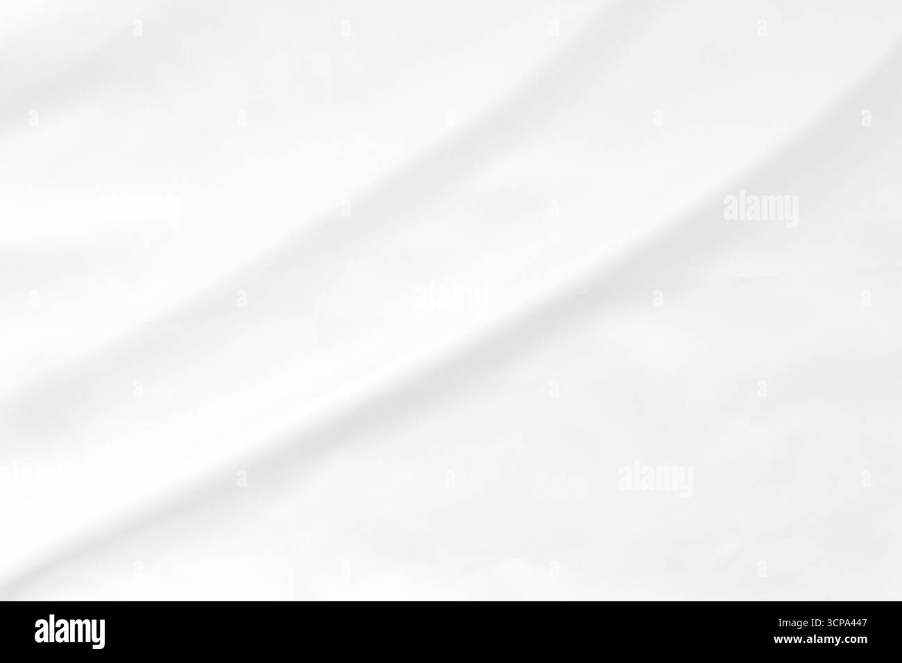 Sfondo bianco morbido con trama liscia in lino ondulato Foto Stock