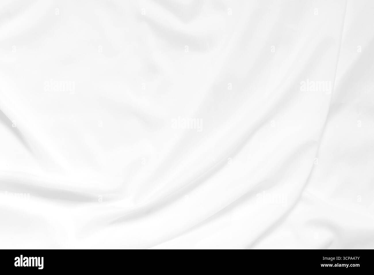 Sfondo bianco morbido con trama liscia in lino ondulato Foto Stock