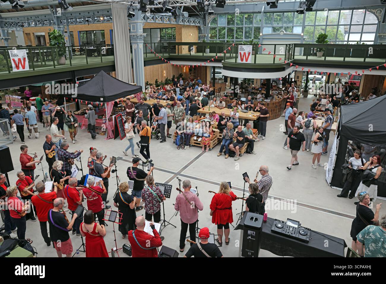 Campfield Studios Interior , Liverpool Road, Castlefield , Manchester City Centre, Inghilterra nord-occidentale, Regno Unito Foto Stock