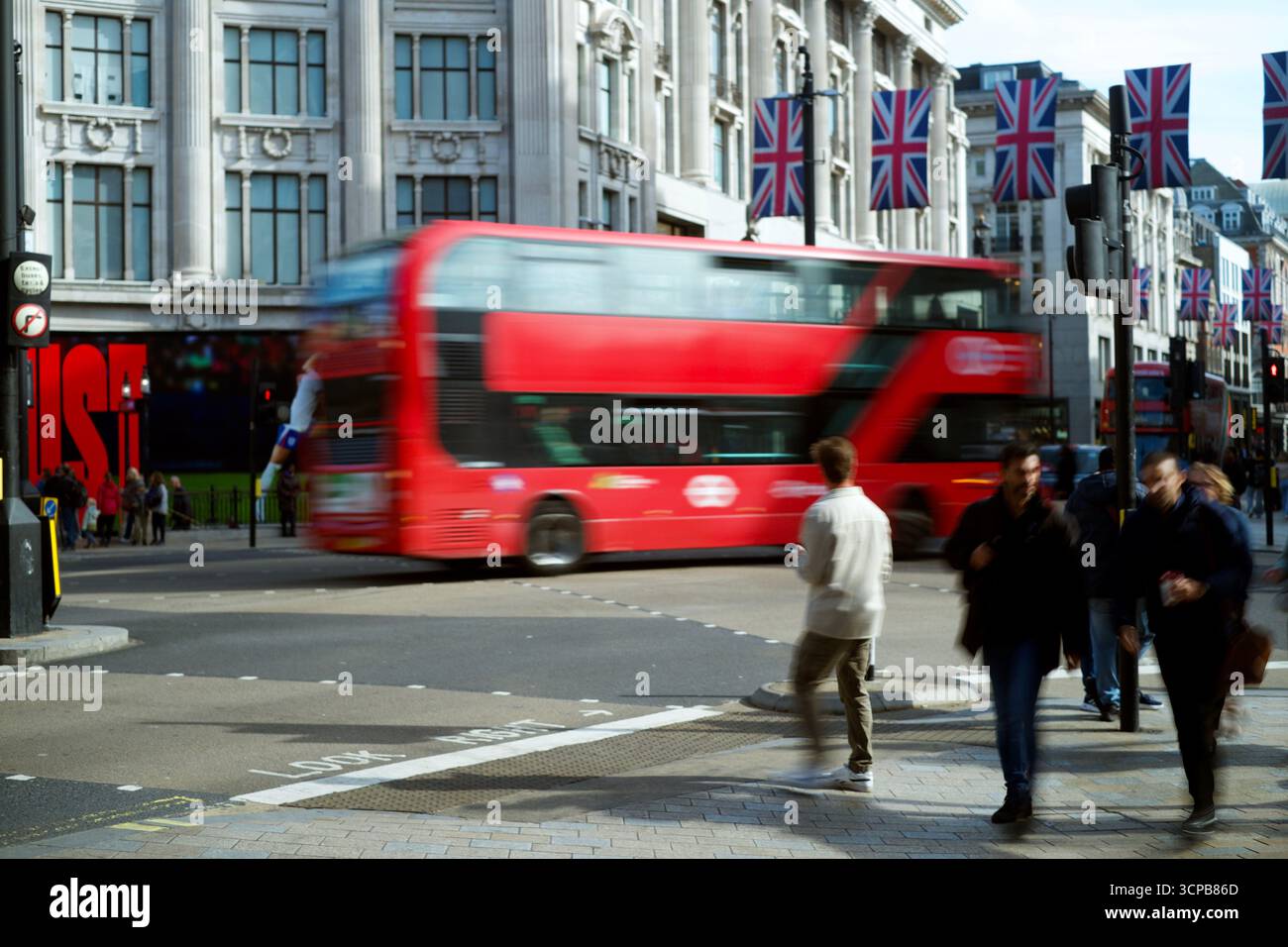 Oxford Circus in movimento Foto Stock