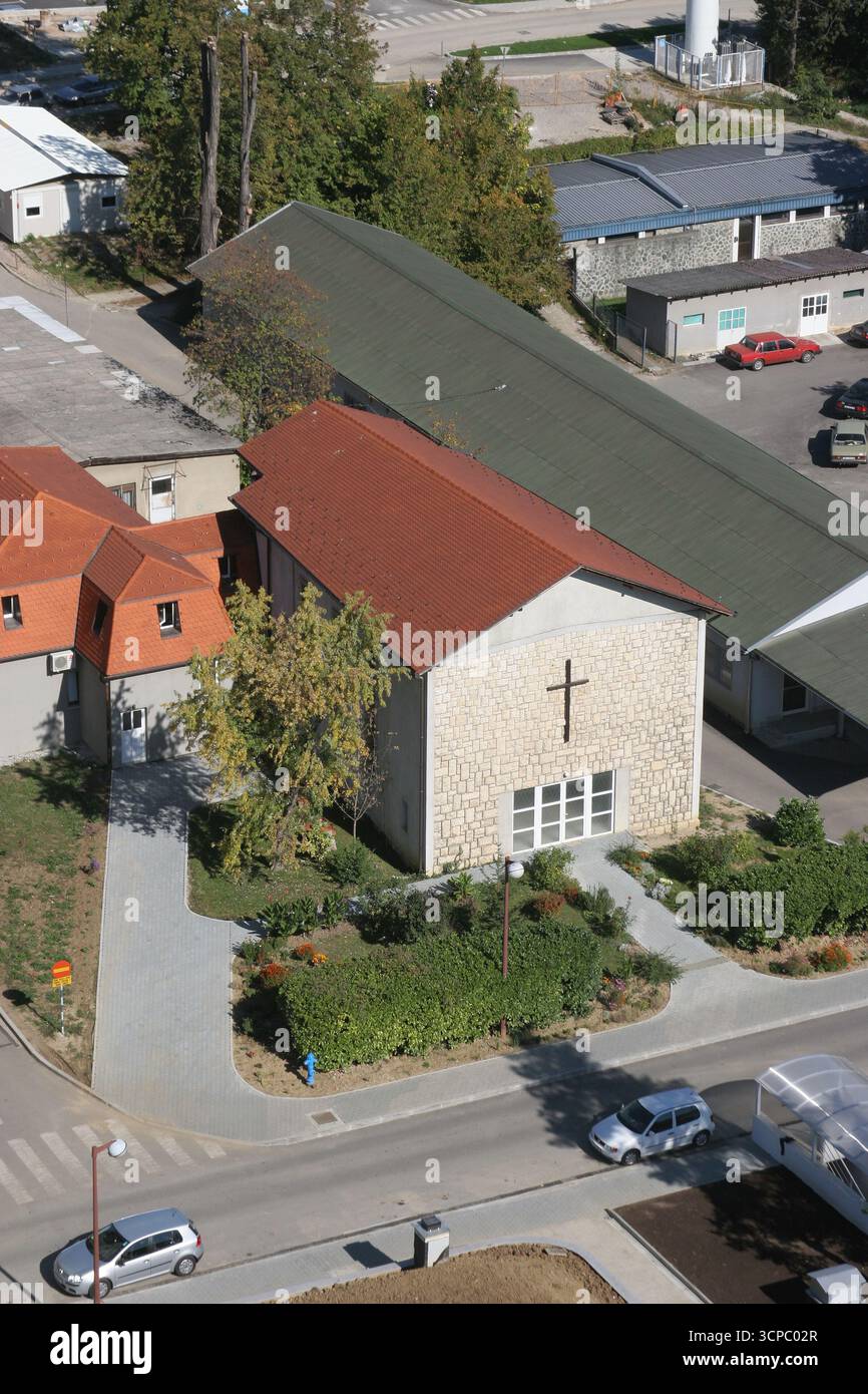 Chiesa parrocchiale di Santa Barbara, ospedale Rebro a Zagabria, Croazia Foto Stock