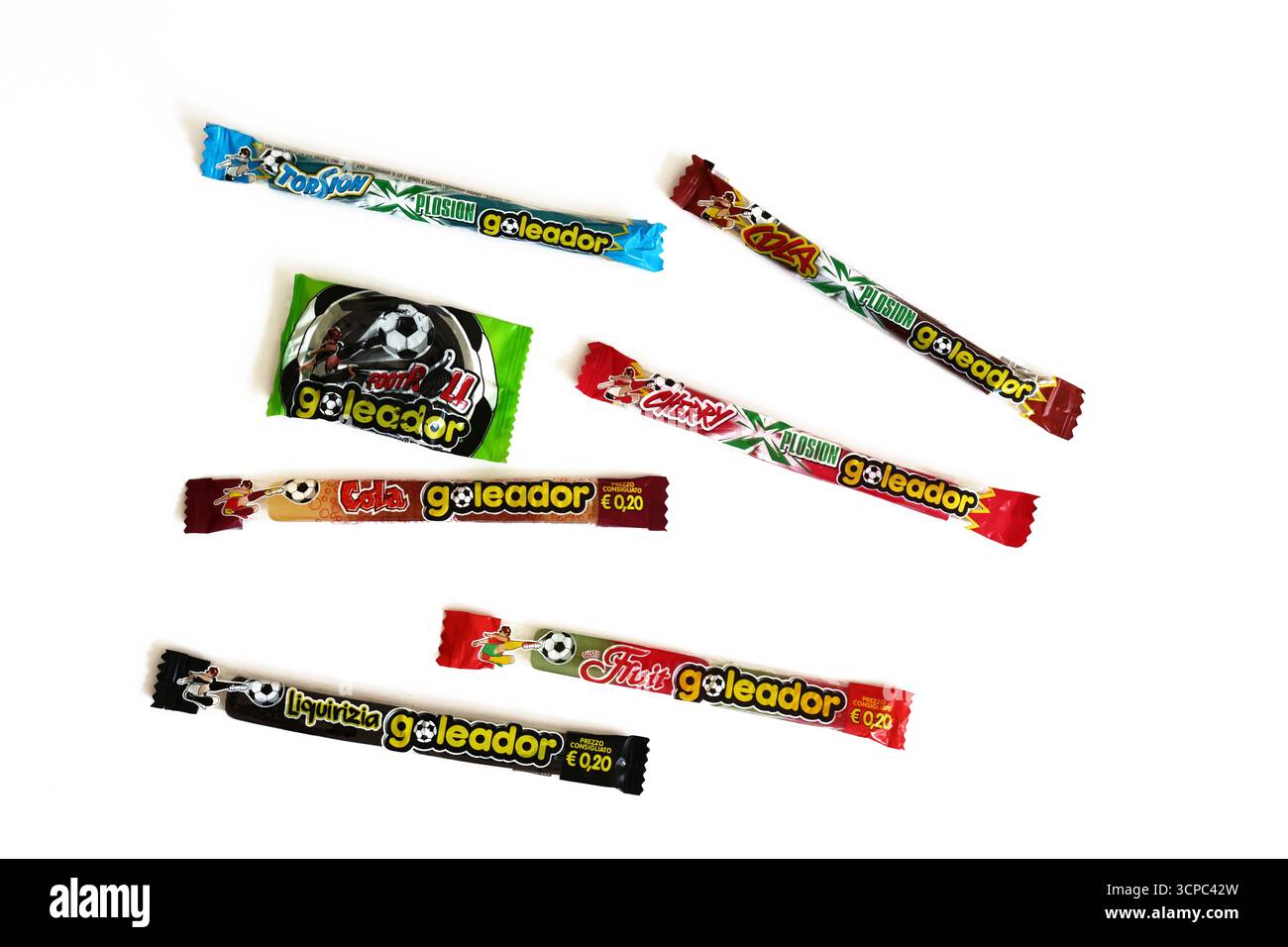 Goleador ha gusti assortiti di caramelle gommose. Goleador è un marchio di dolciumi di proprietà di perfetti Van Melle Foto Stock