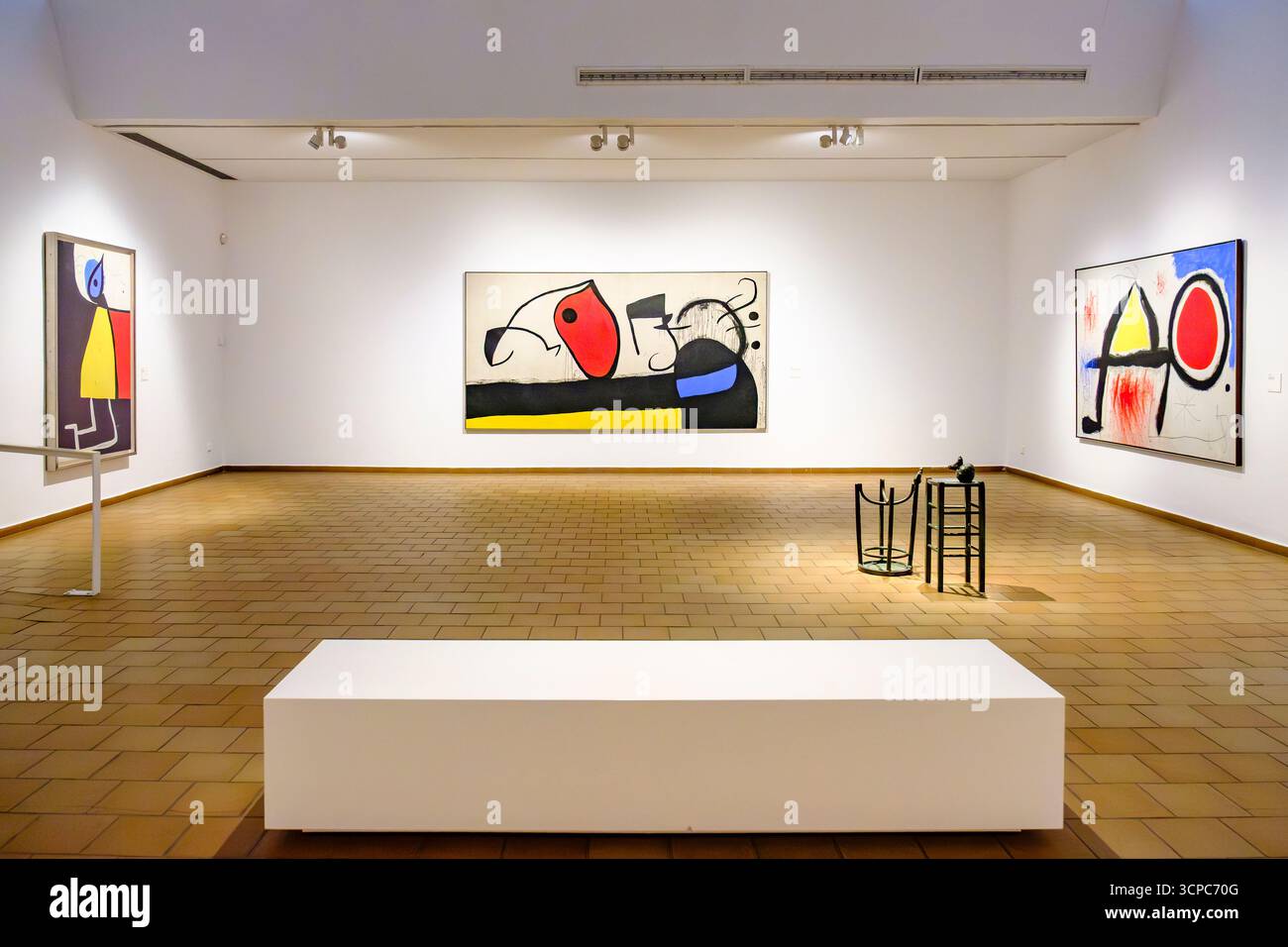 Joan Miró Paintings, Fundació Joan Miró, Fondazione Joan Miro, Barcellona, Catalogna, Spagna Foto Stock