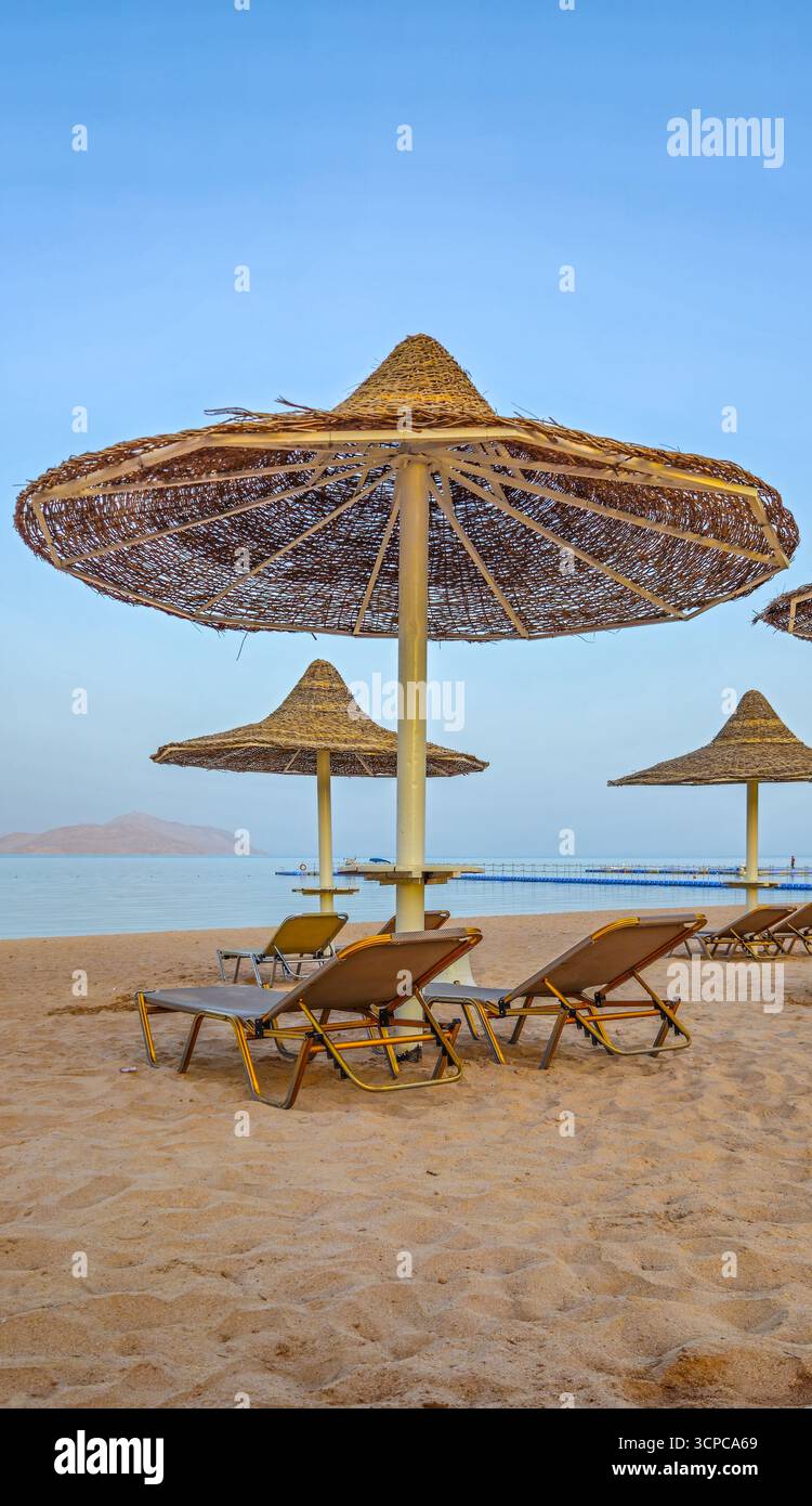 Tempo in spiaggia a Sharm El Sheikh - Immagine stock catturata con smartphone
