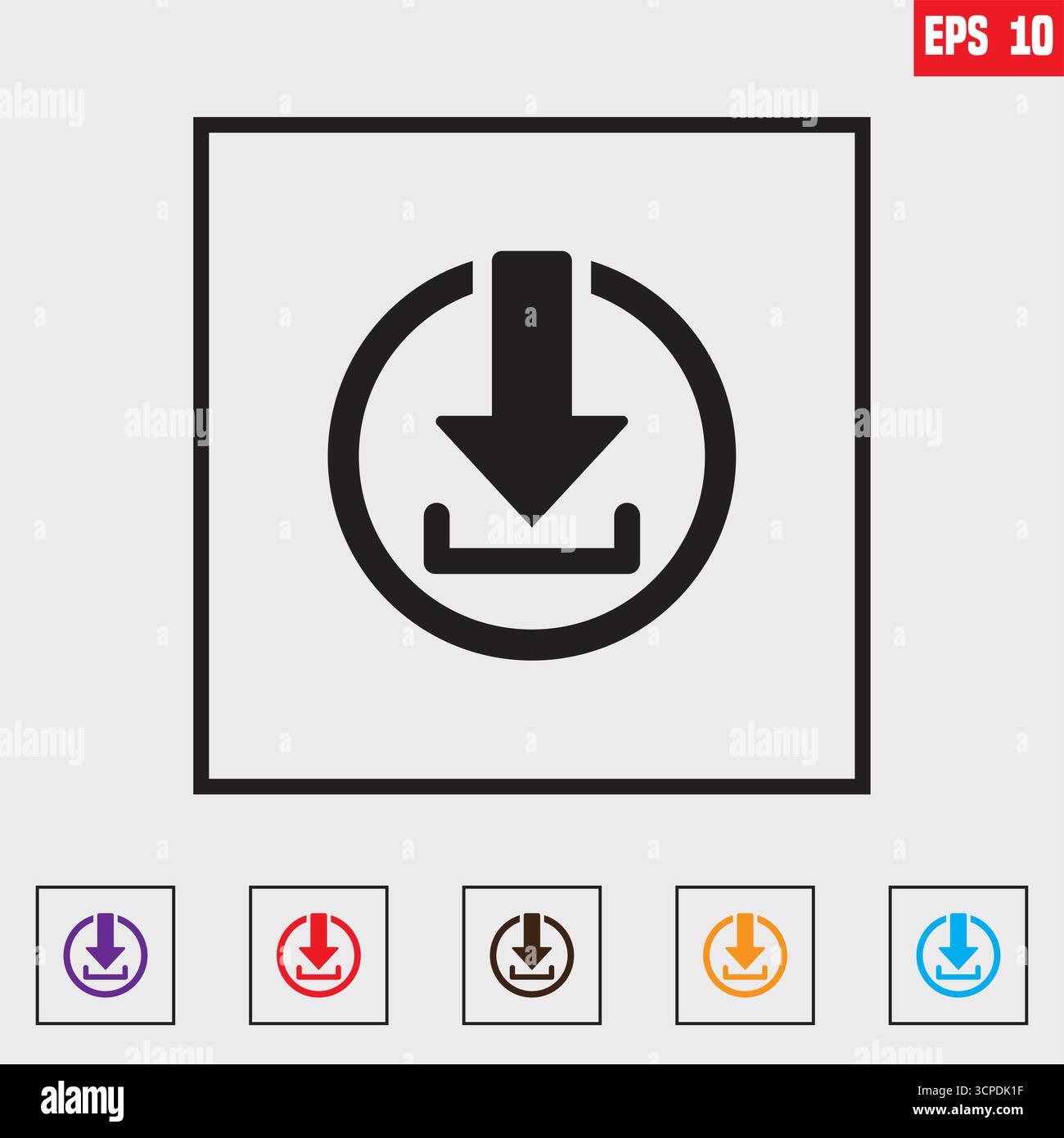 Icona di download. Icona di download del software. Illustrazione vettoriale. Illustrazione Vettoriale
