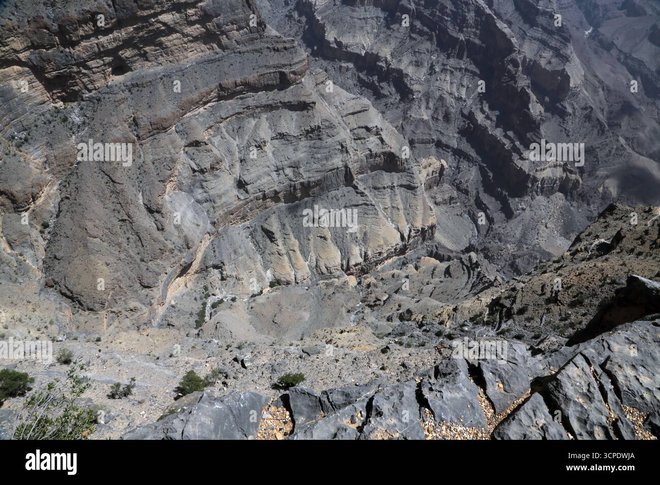 Ammira i monti Jebel Shams Hajar in Oman Foto Stock