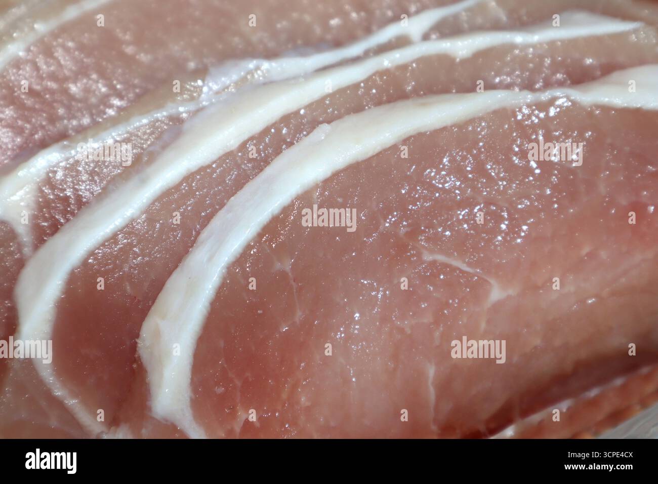 Schweinefleisch in zarter Minutensteaks vom Schwein für die sofortige Zubereitung *** carne di maiale in tenera bistecche di maiale minuscole per la preparazione immediata Foto Stock