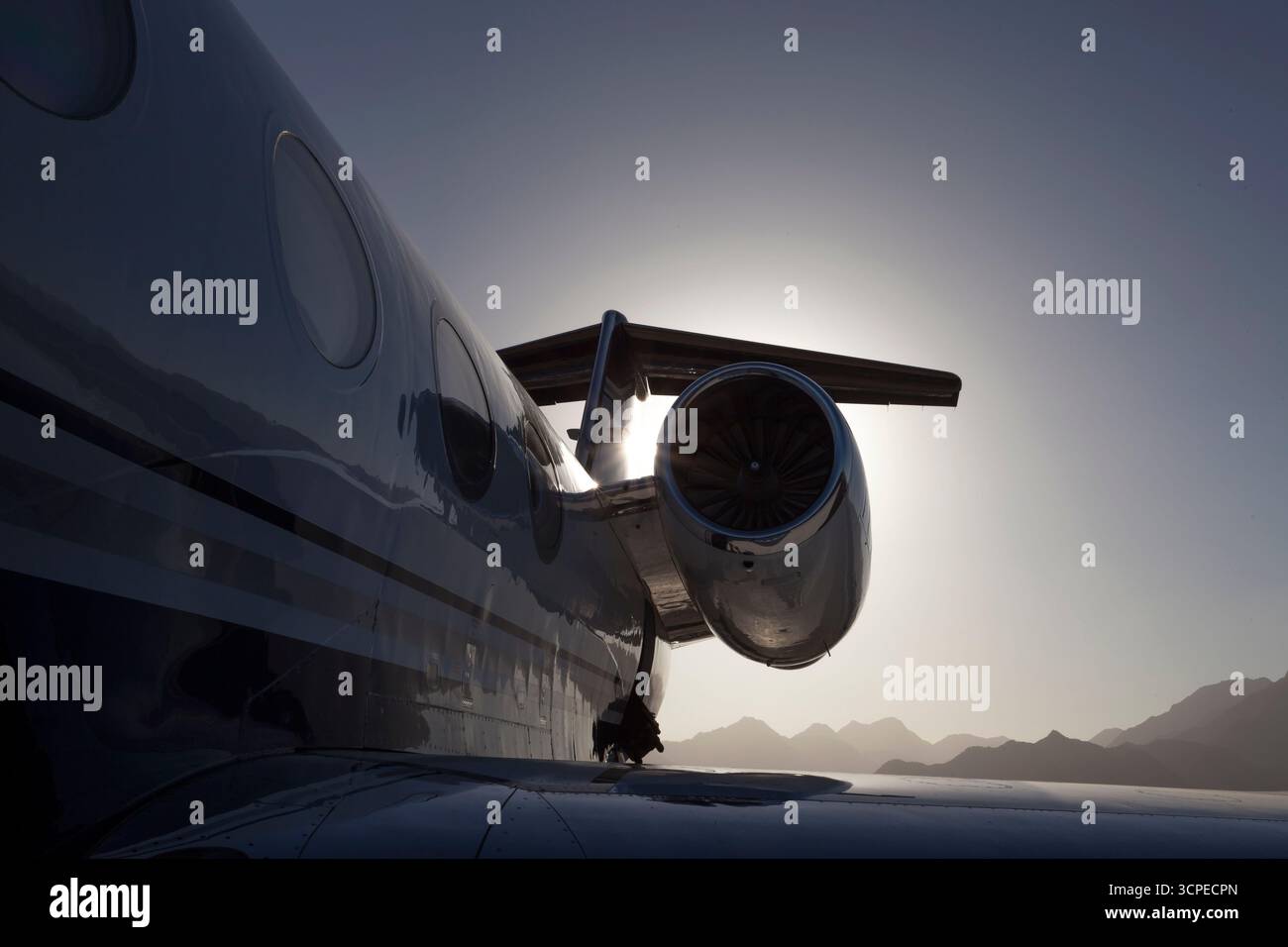 Il viaggio sull'aereo privato dei nostri amici, che va da Toluca a Los Cabos Foto Stock