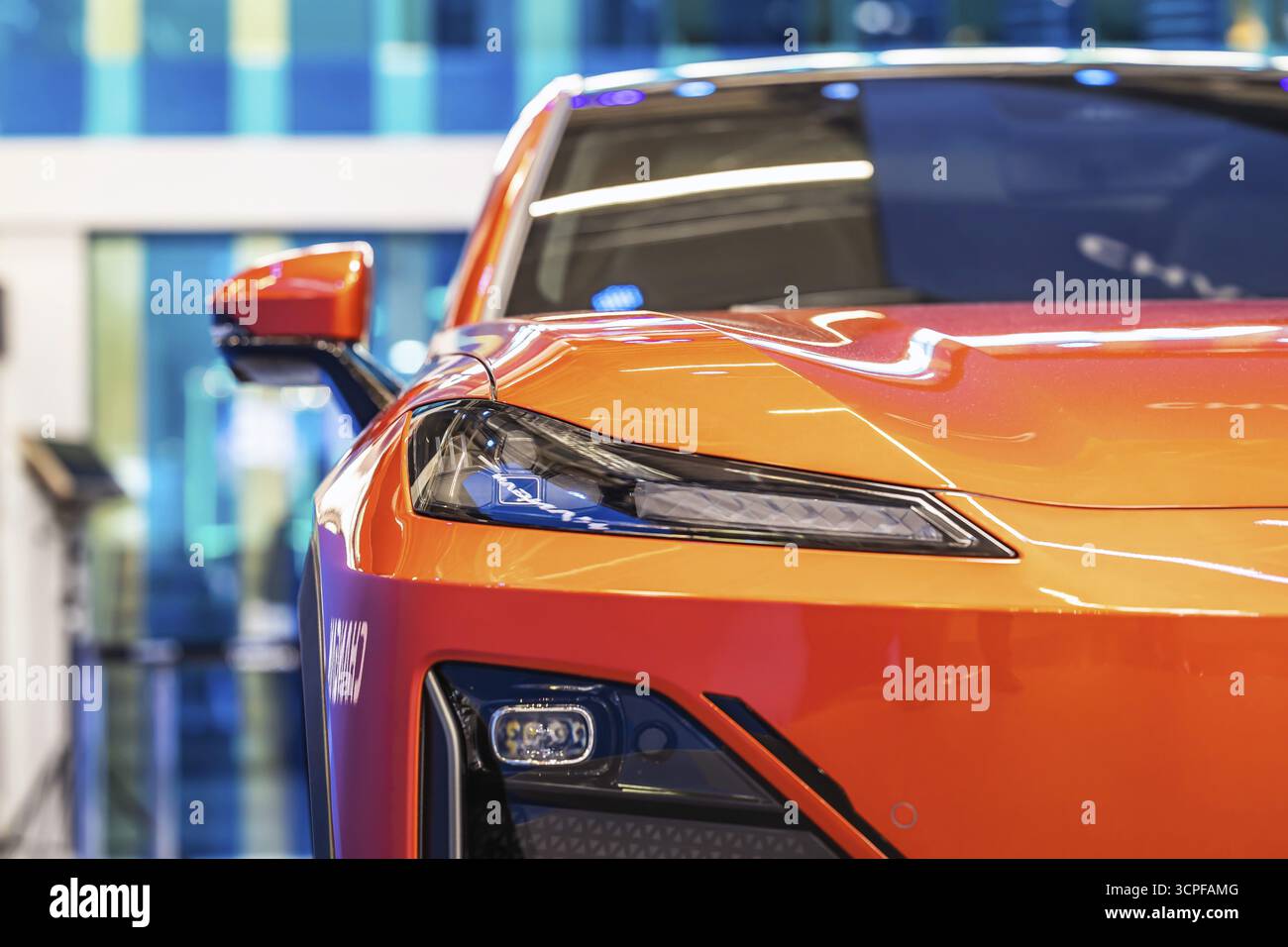 Stand espositivo del produttore cinese Changan. Il marchio Avatr si colloca nel segmento premium e trae vantaggio dal supporto tecnologico Foto Stock