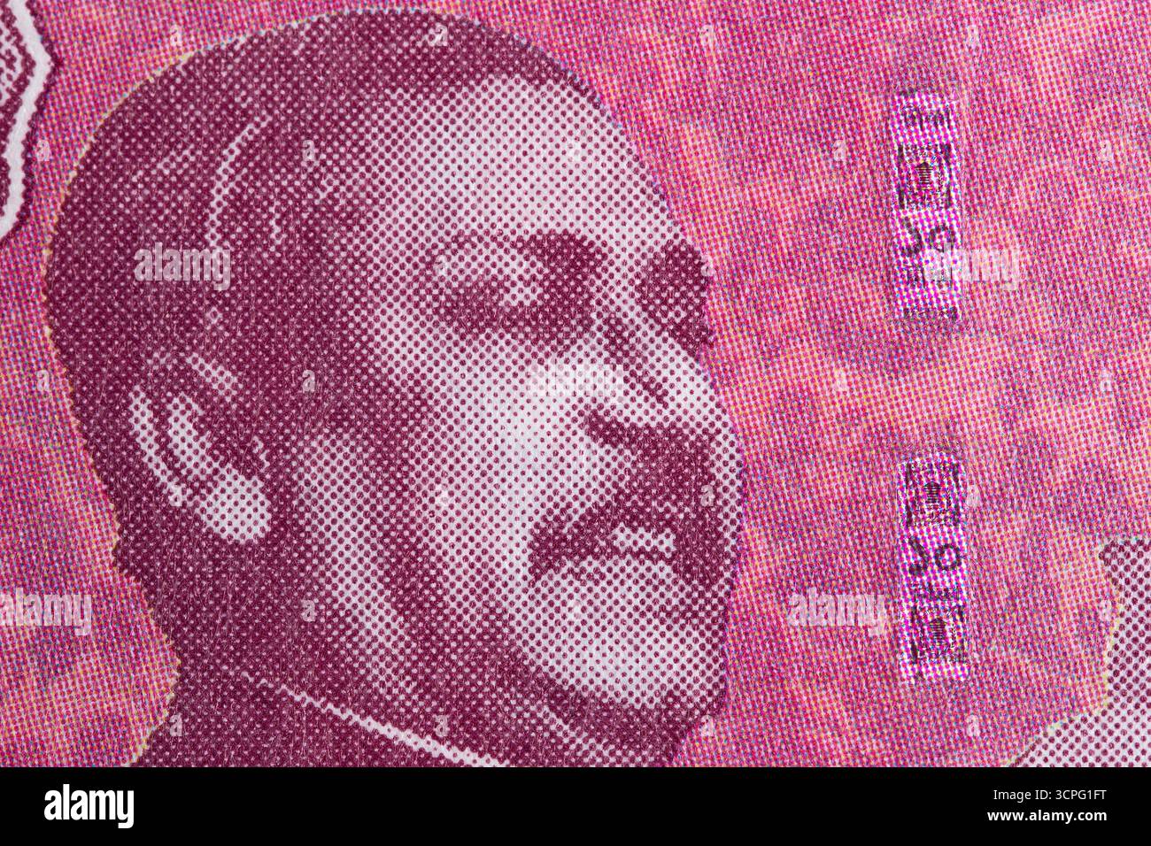Sheikh Mujibur Rahman un ritratto di primo piano da soldi del Bangladesh - taka Foto Stock