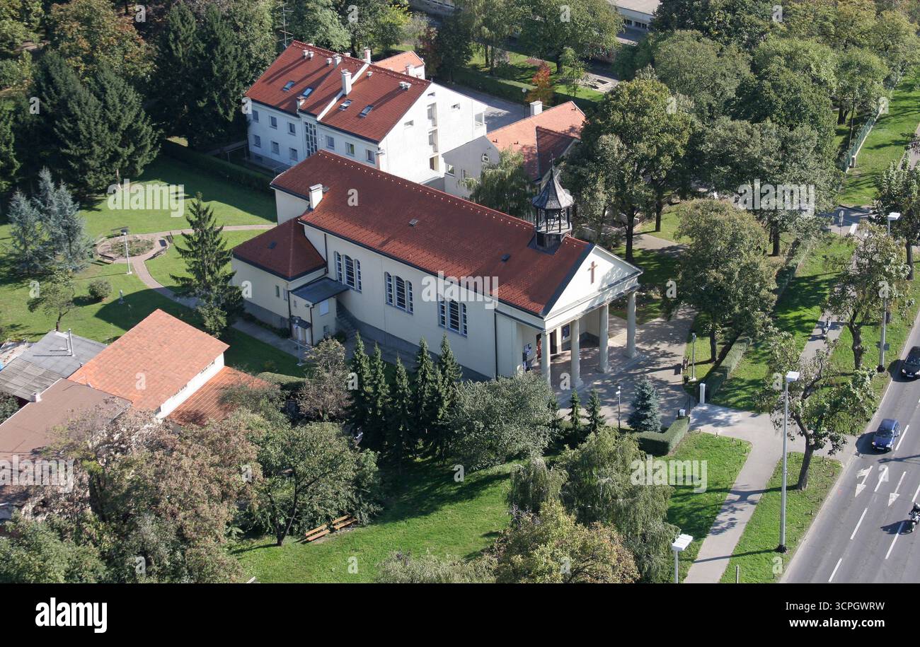 Chiesa parrocchiale della Sacra famiglia a Zagabria, Croazia Foto Stock