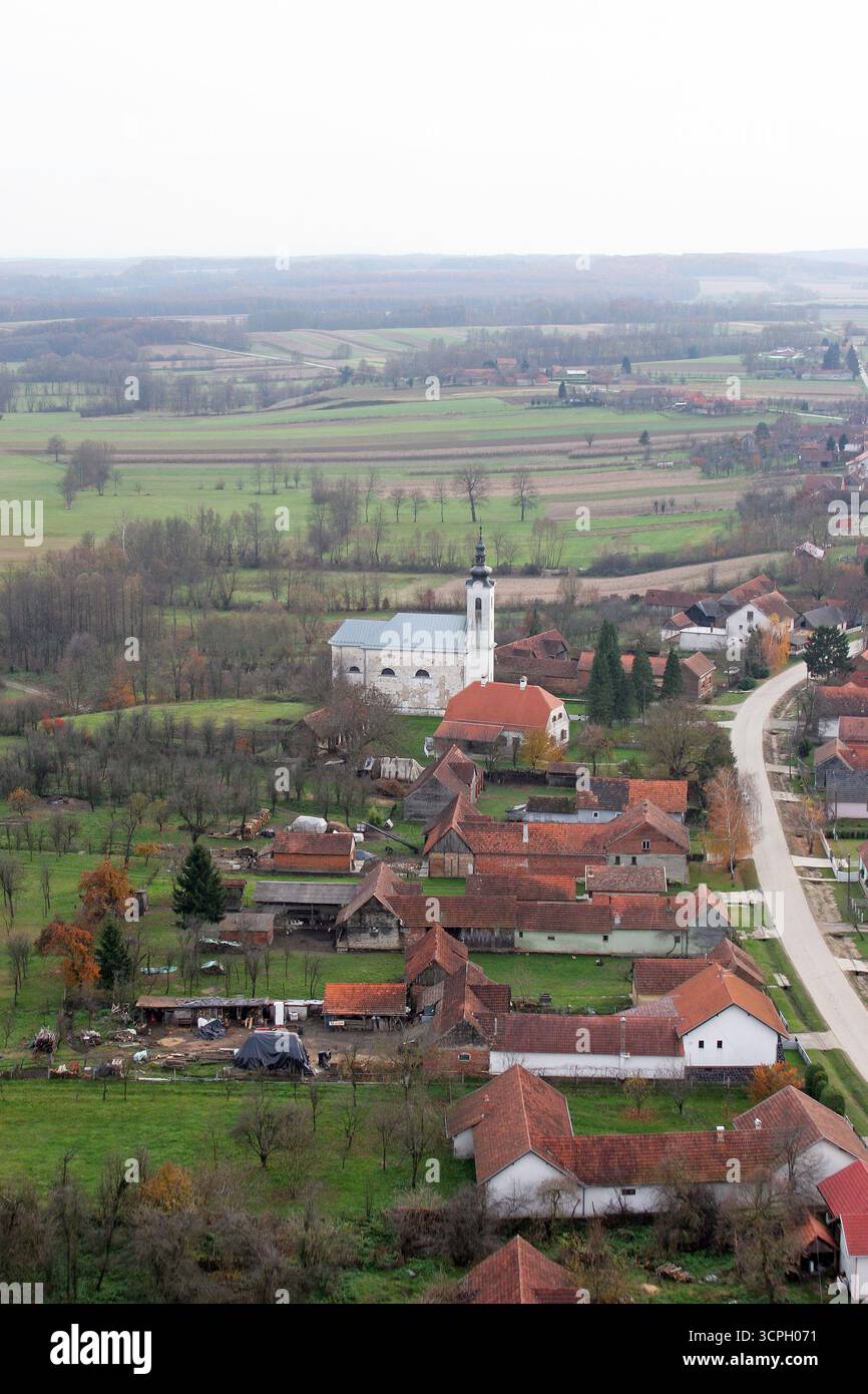 Chiesa parrocchiale dei Sacri tre Re a Stara Ploscica, Croazia Foto Stock