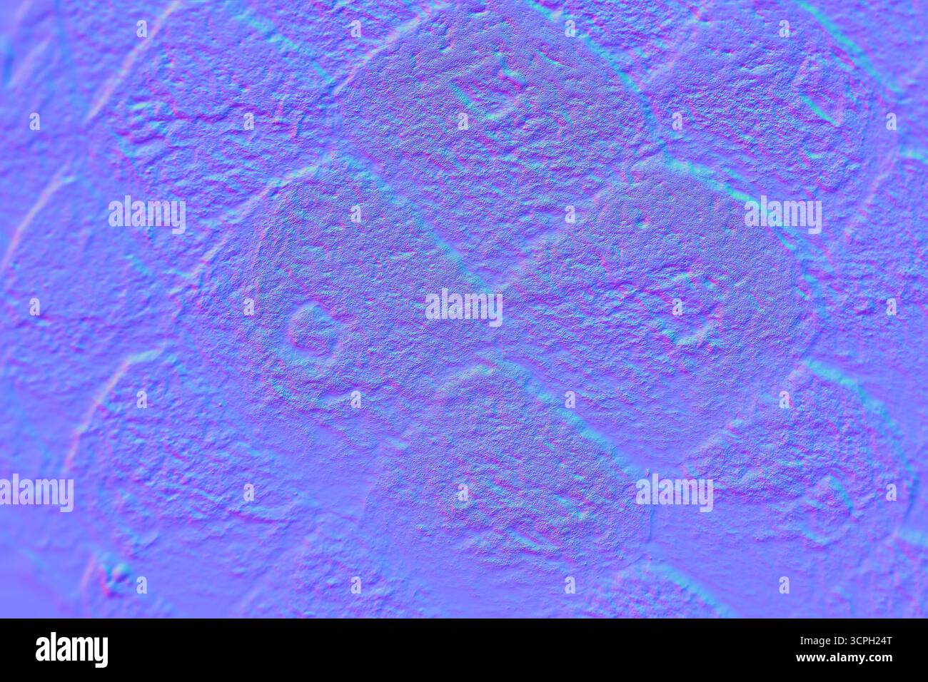 Dettaglio di un cono di pino decorativo e simbolico nella mappa normale Foto Stock