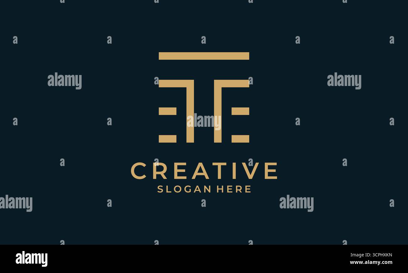 Modello di design del logo Letter T Modern Digital Technology Illustrazione Vettoriale