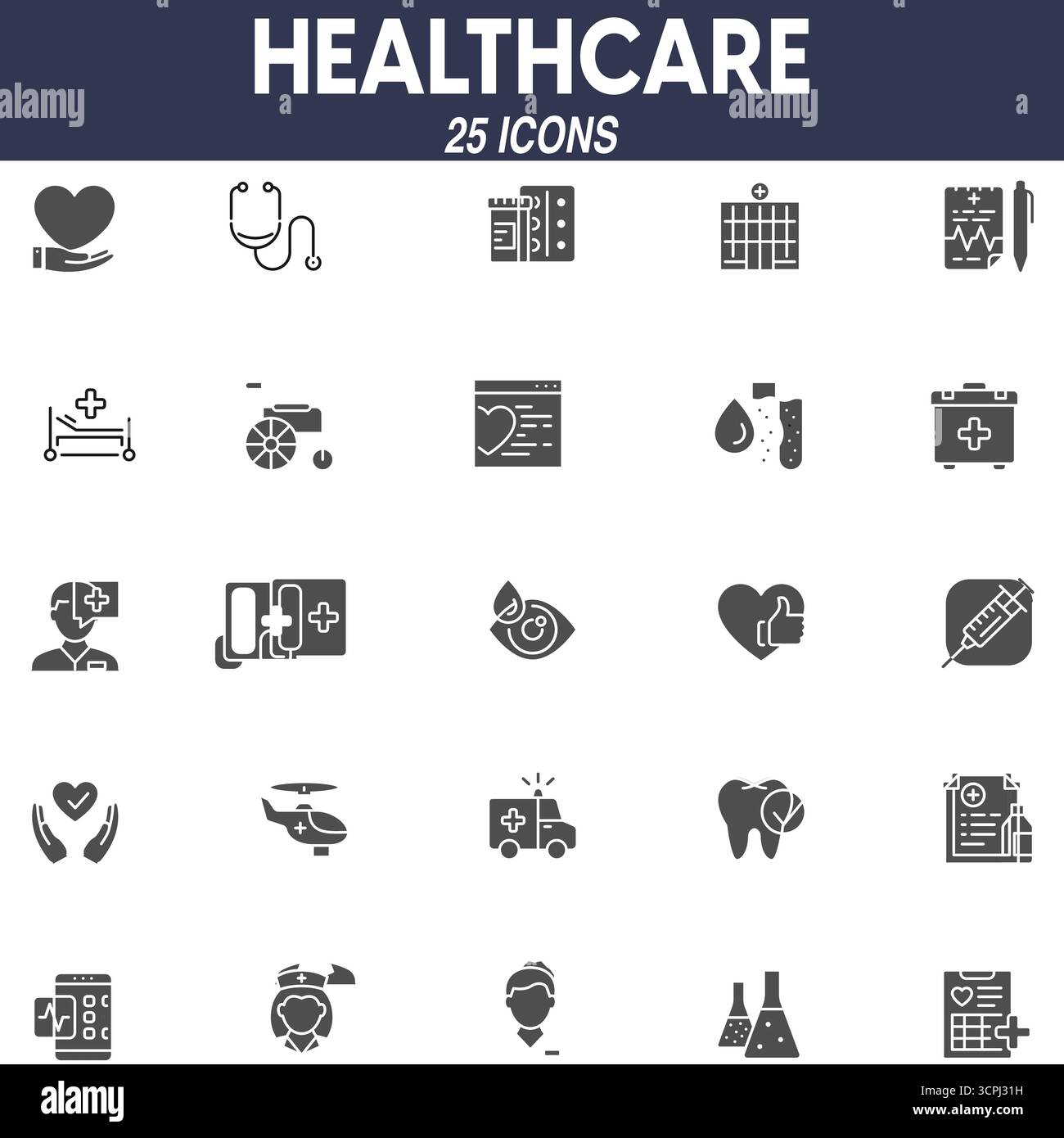 Un'icona versatile del settore sanitario, ideale per siti Web, app e presentazioni mediche. Questa grafica vettoriale pulita rappresenta concetti di salute e benessere. Illustrazione Vettoriale