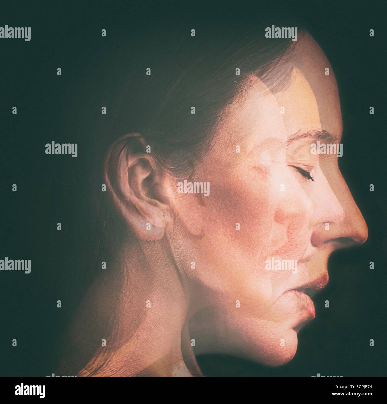 tre facce di una donna, l'europa Foto Stock