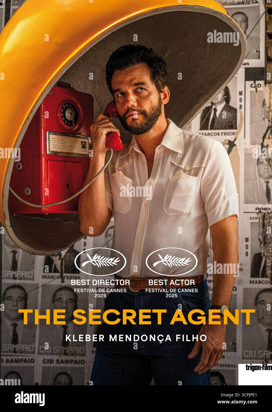 Il poster dell'agente segreto Wagner Moura Foto Stock