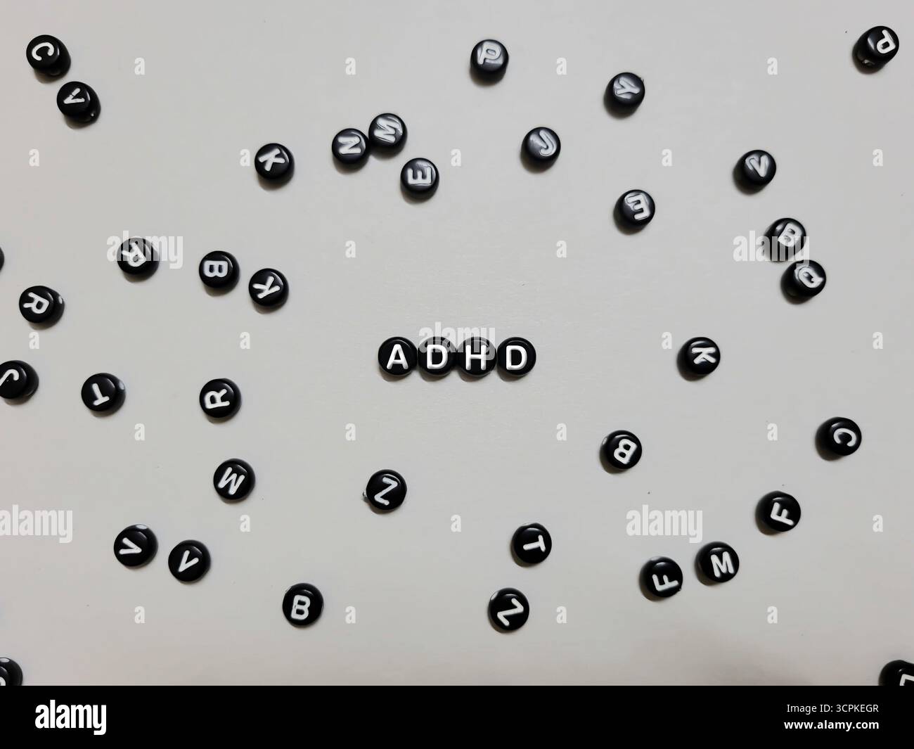 ADHD, o disturbo da deficit di attenzione/iperattività - Immagine stock catturata con smartphone