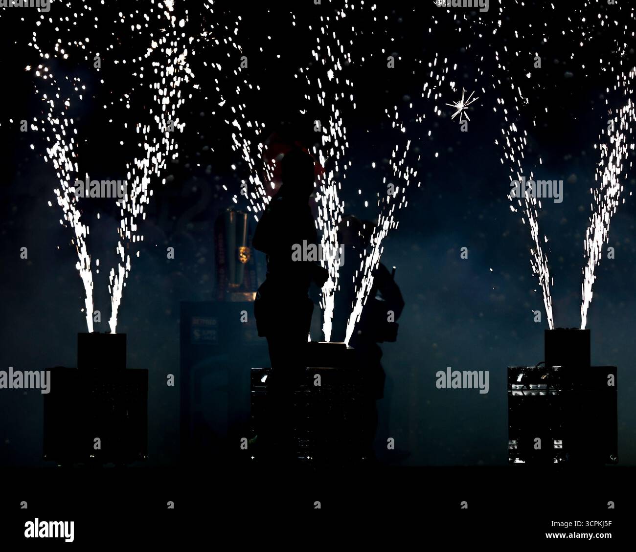 Mason Lino di Wakefield Trinity esce per il primo tempo durante lo spareggio di Betfred Super League Eliminator 1 Match Leigh Leopards vs Wakefield Trinity a Progress with Unity Stadium, Leigh, Regno Unito, 26 settembre 2025 (foto di Alfie Cosgrove/News Images) Foto Stock