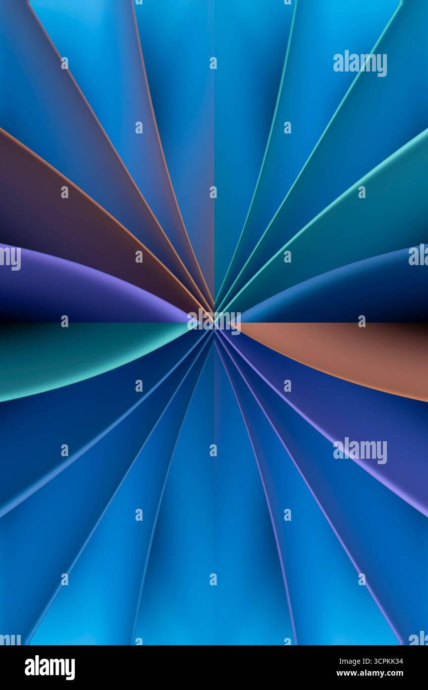 Linee a forma di fiore a stella e colori tenui Foto Stock