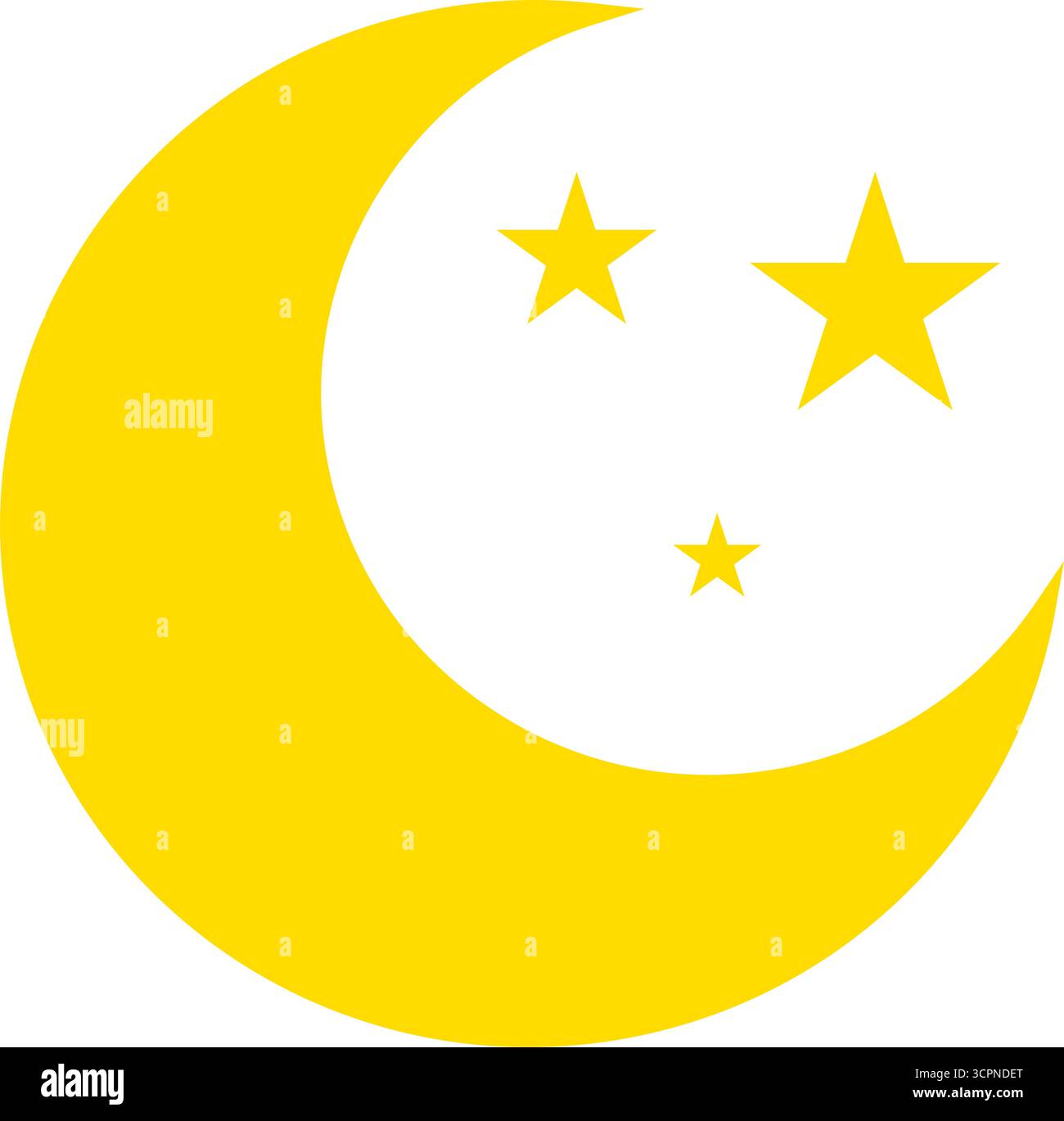 Illustrazione vettoriale isolata con icona piatta delle stelle lunari Illustrazione Vettoriale