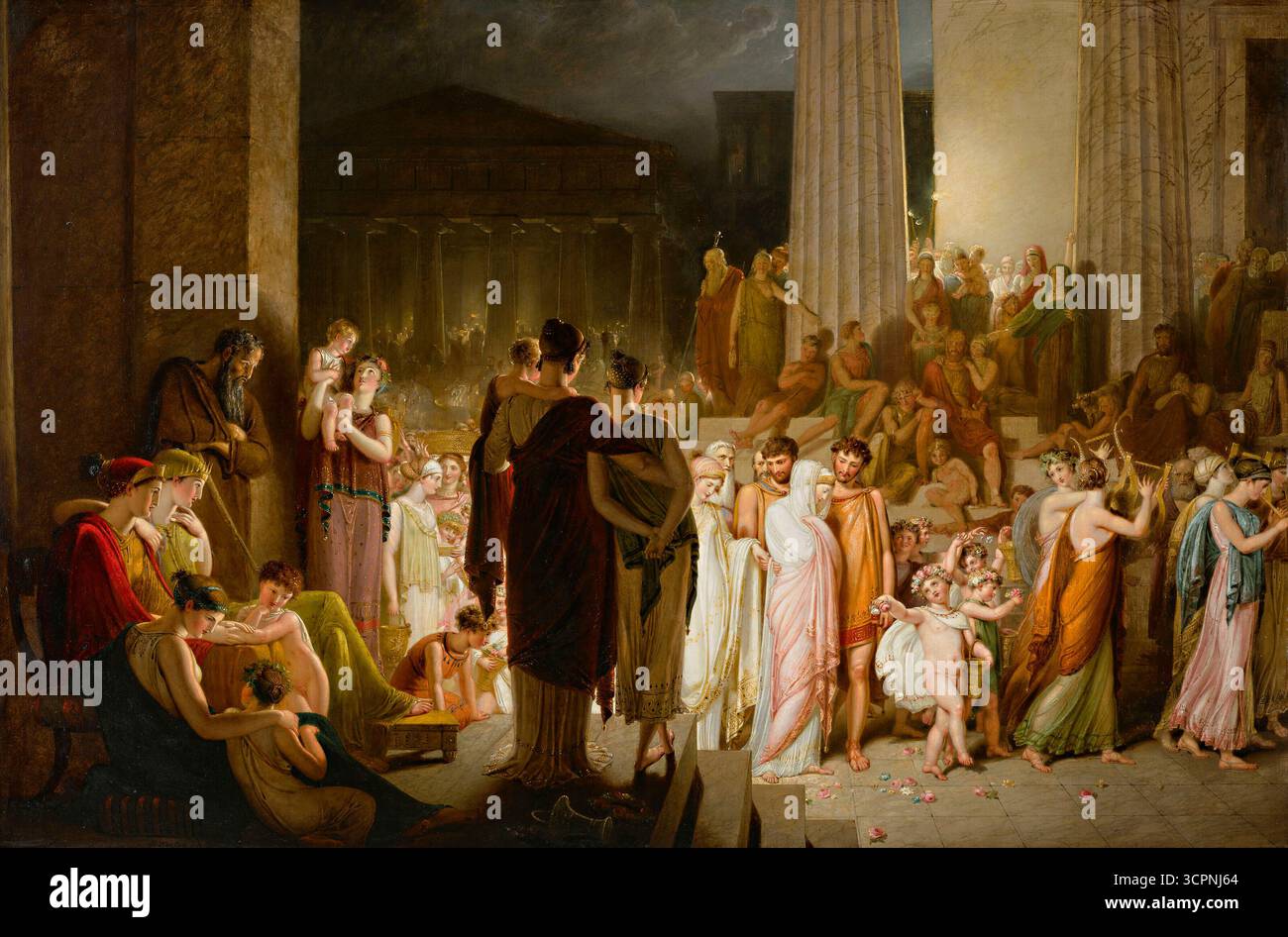 Il matrimonio greco. Museo: COLLEZIONE PRIVATA. Autore: RICHARD WESTALL. Foto Stock