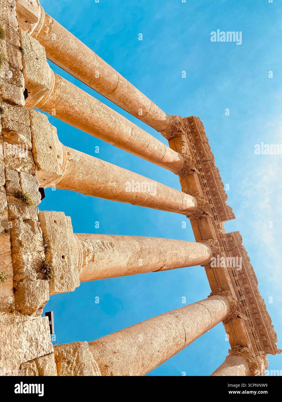 Rovine di Baalbek - Tempio di Giove Foto Stock