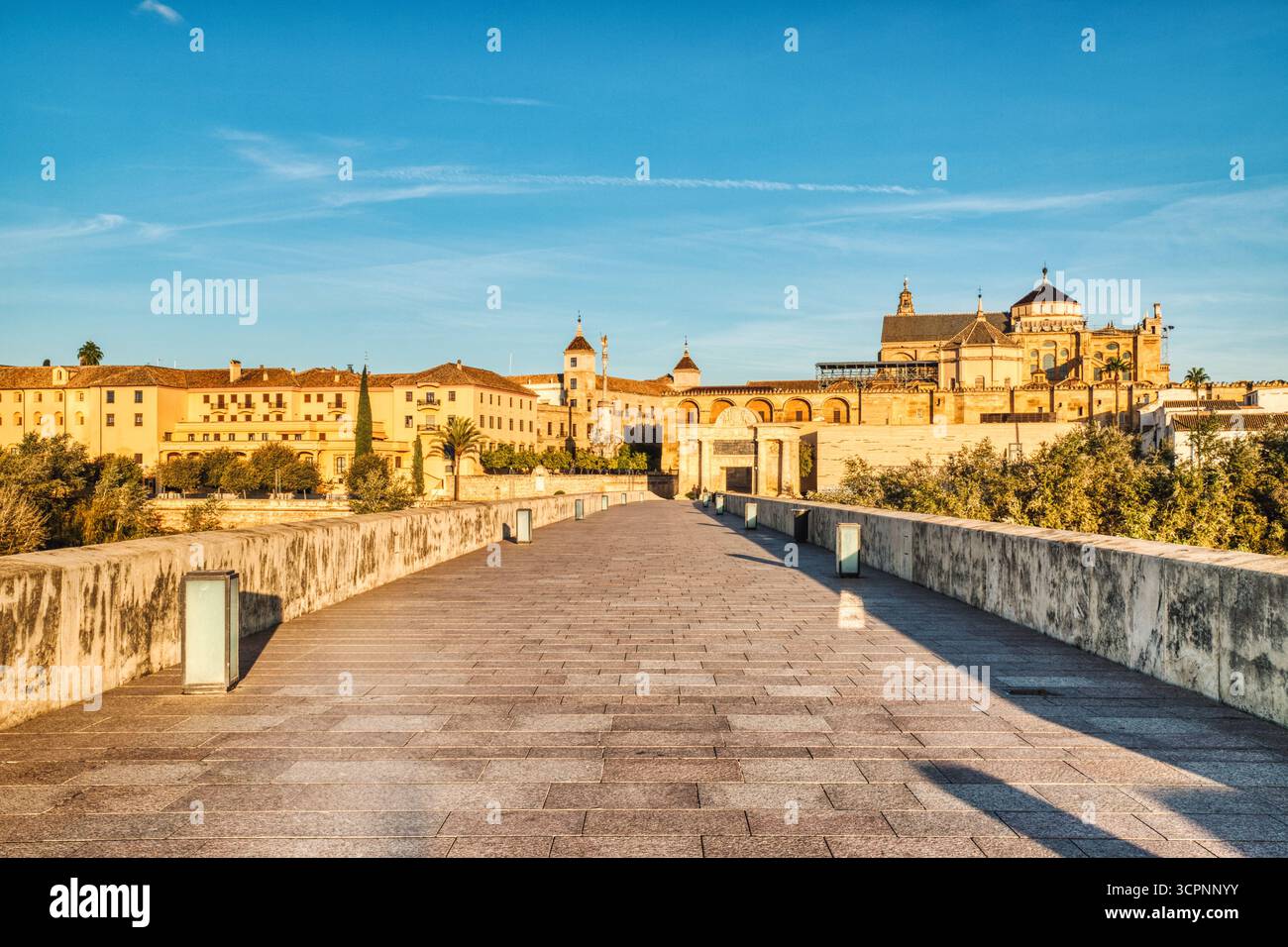 Cattedrale di Mezquita e Ponte Romano a Cordova al tramonto, Andalusia, Spagna parole chiave: cordoba, spagna, mezquita, cath Foto Stock