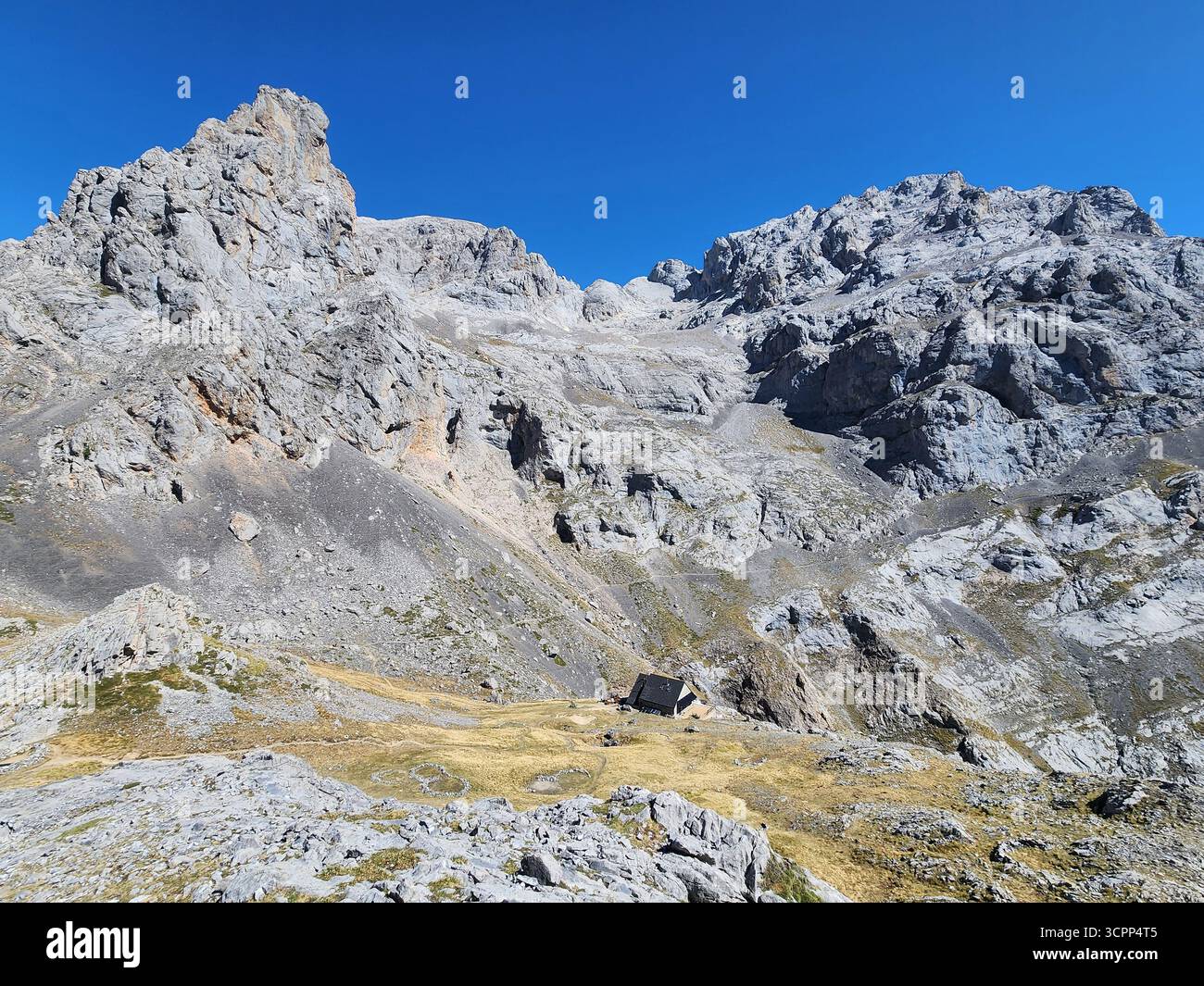 Rifugio Collado Jermoso nel Parco Nazionale Picos de Europa, Castiglia e León, Spagna Foto Stock
