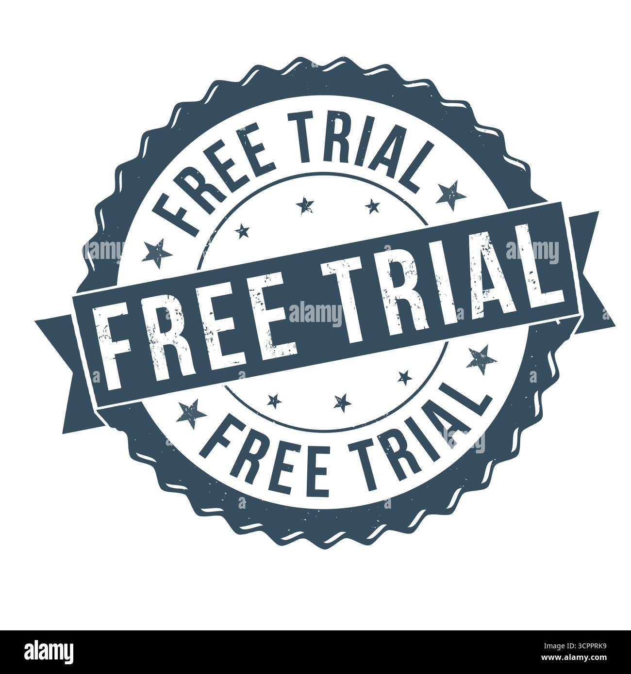 Francobollo in gomma grunge di prova gratuito su sfondo bianco, illustrazione vettoriale Illustrazione Vettoriale