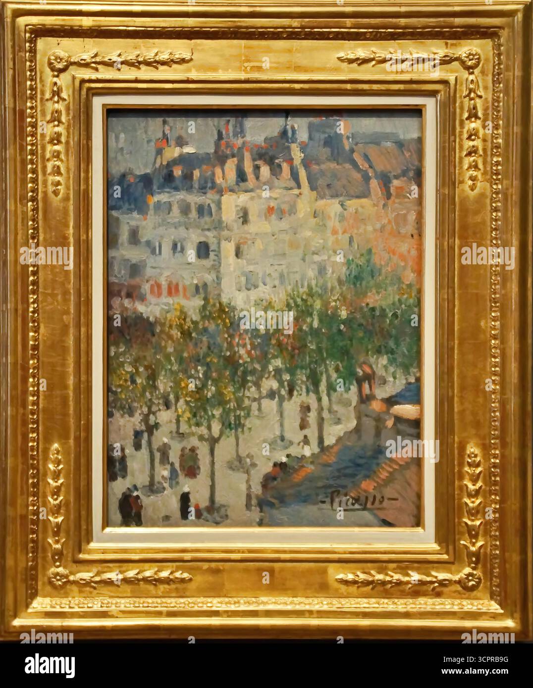 Pablo Picasso, Boulevard de Clichy, 1901 — scena di strada parigina di alto livello dal suo primo anno da solista. Illustrazione Vettoriale