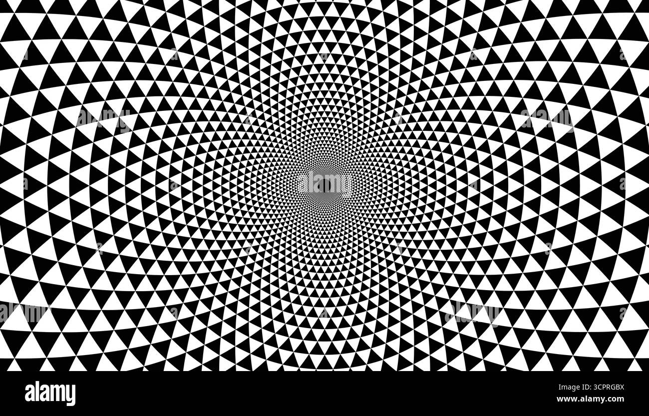 Sfondo astratto con motivo a triangolo mezzitoni che forma un cerchio in stile piatto bianco e nero. Design dalla texture moderna, ideale per poster, cover e wallpa Illustrazione Vettoriale