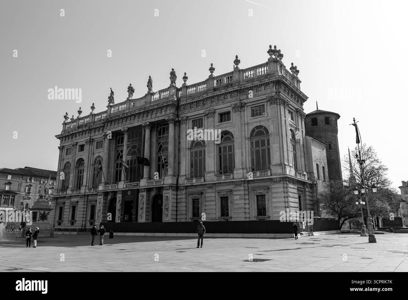 Torino, 27 marzo 2022: Palazzo Madama e Casaforte degli Acaja è un palazzo torinese. Situato in Piazza Castello. Foto Stock