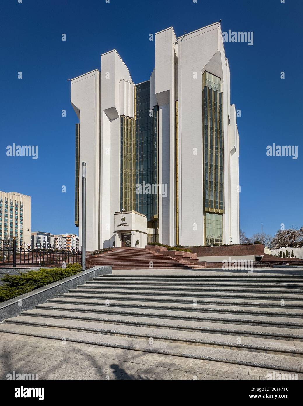 Vista del Palazzo Presidenziale a Chisinau, la residenza ufficiale del Presidente della Moldavia Foto Stock