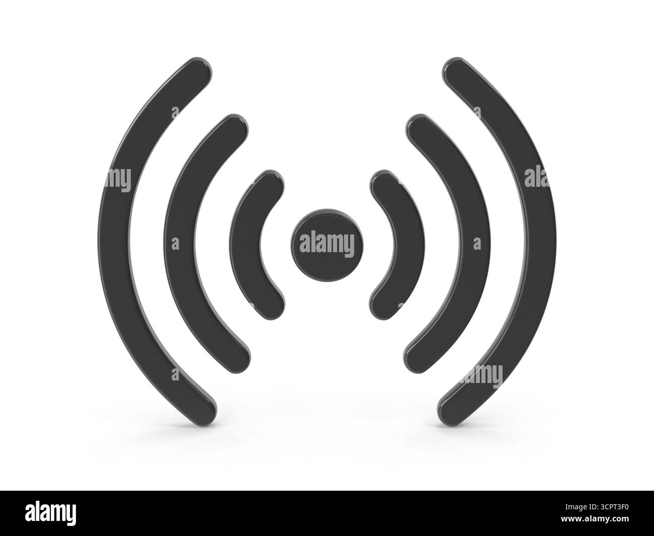 Rendering 3d simbolo connettività wireless Foto Stock